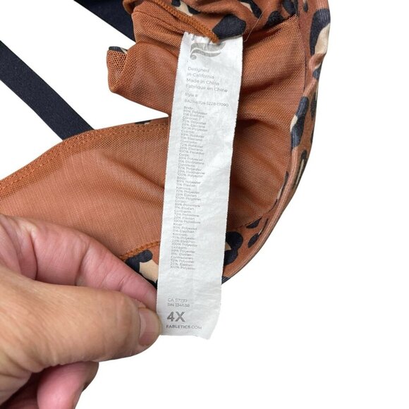 Fabletics Boost Medium Impact Sports Bra III Cheetah Discontinued Size 4X Padded - Picture 4 of 6